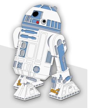 R2D2 Wandbild - drawing as paint sample